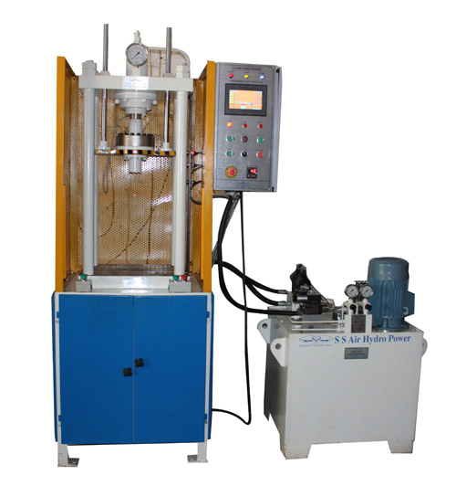 Hydraulic Press with Anti Rotation Guide with Load Cell & LVDT